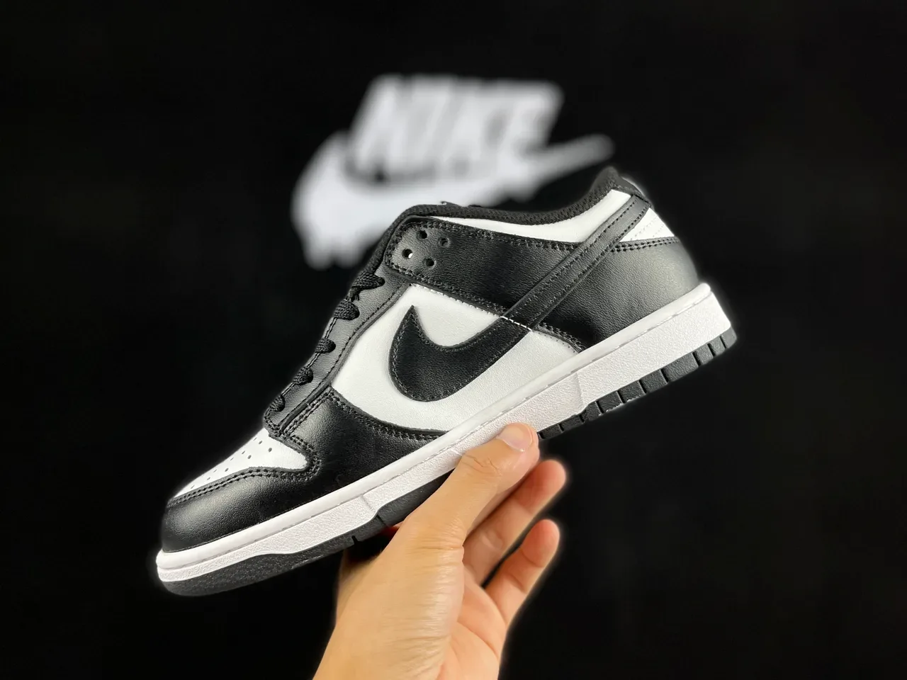 Nike Dunk Low Black White Lifestyle Sneakers 4