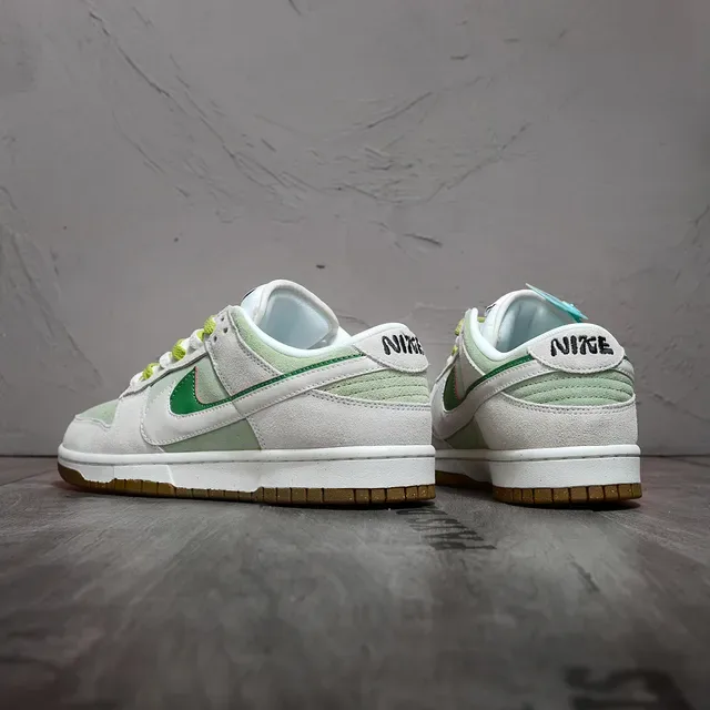 Nike Dunk Low Gray Green Lime Lifestyle Sneakers 3
