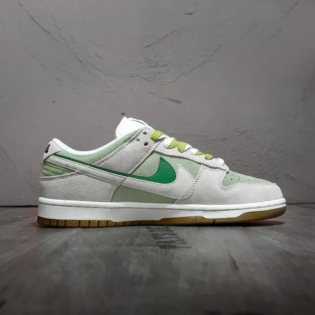Nike Dunk Low Gray Green Lime Lifestyle Sneakers 6