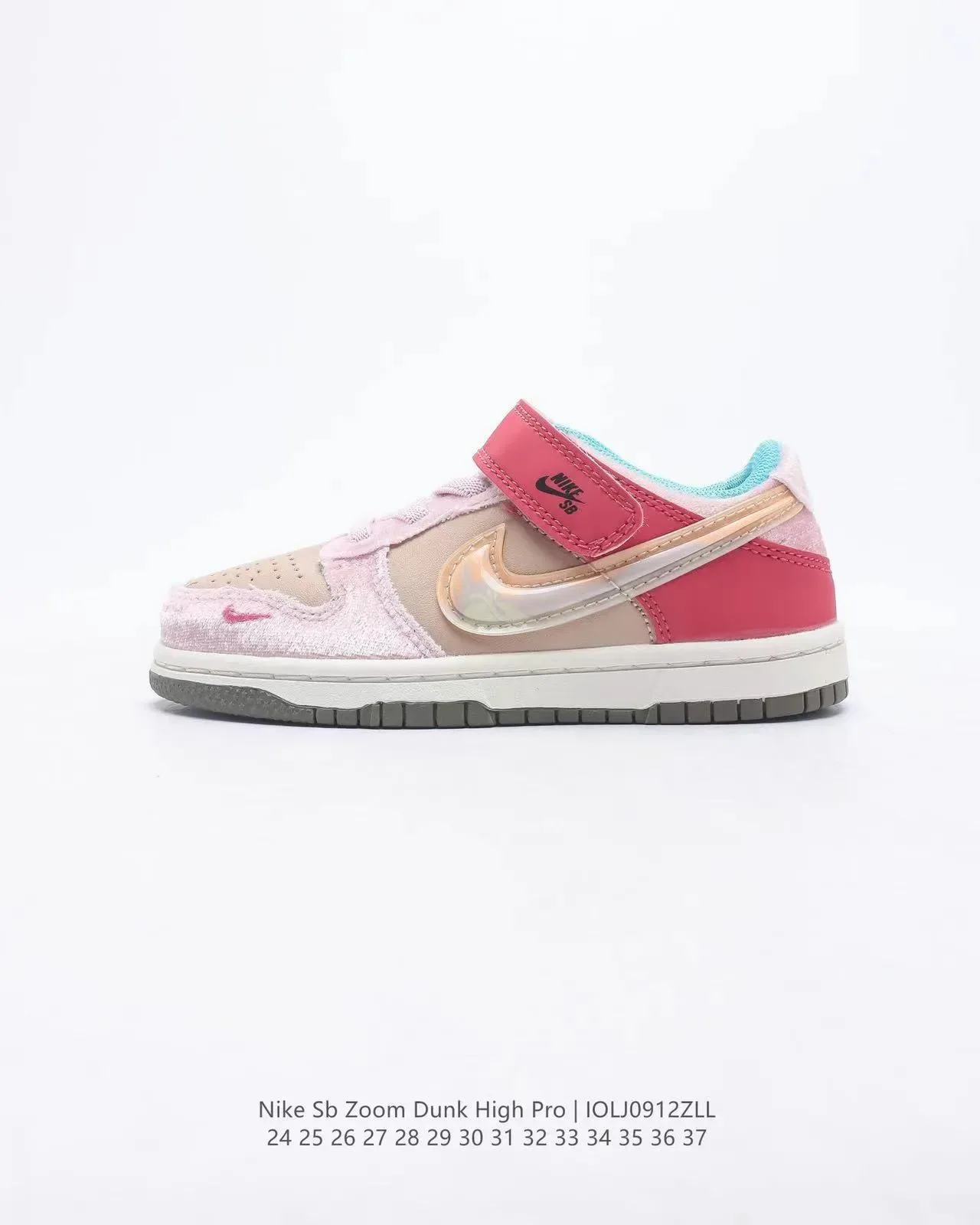 Nike Dunk Low Kids Black White Green Lifestyle Sneakers 4
