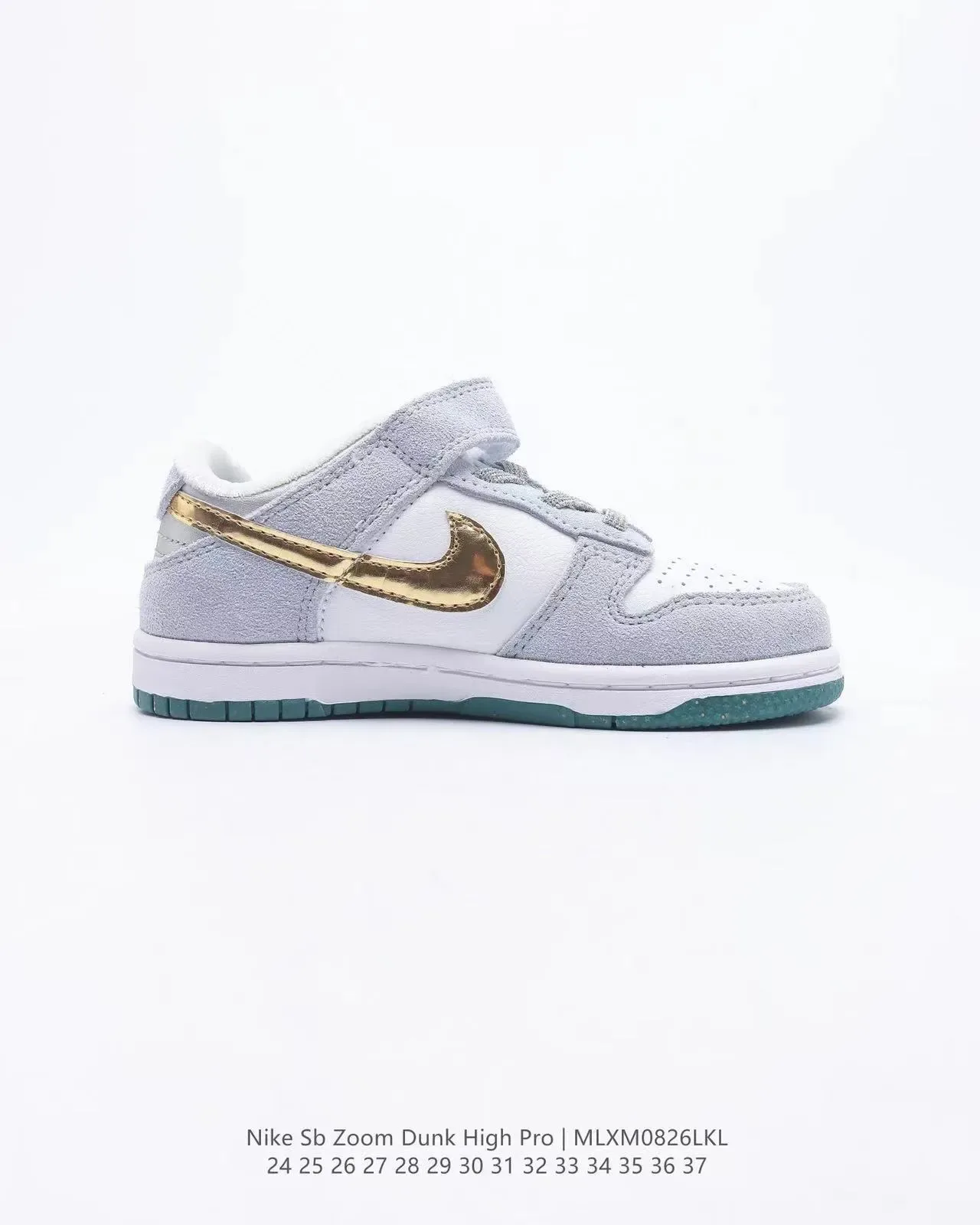 Nike Dunk Low Kids Black White Green Lifestyle Sneakers 14