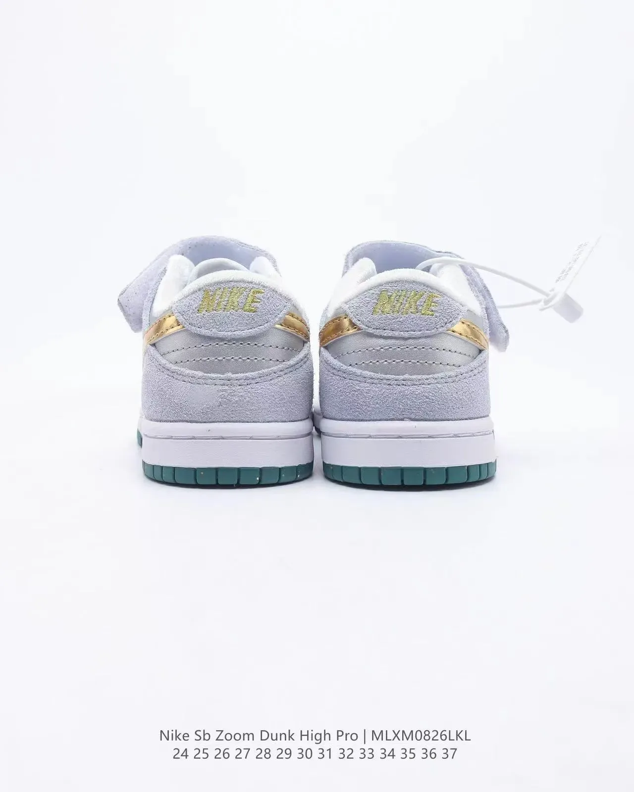 Nike Dunk Low Kids Black White Green Lifestyle Sneakers 16