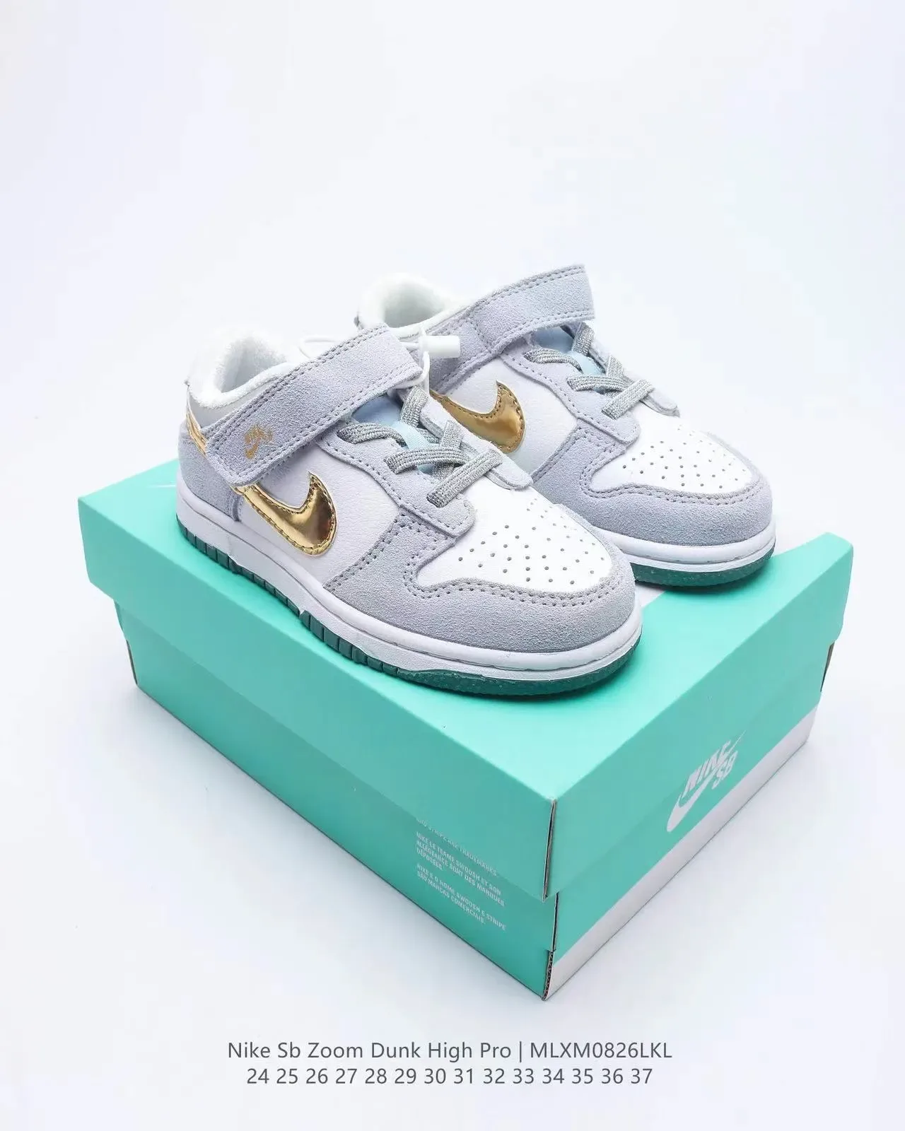 Nike Dunk Low Kids Black White Green Lifestyle Sneakers 20