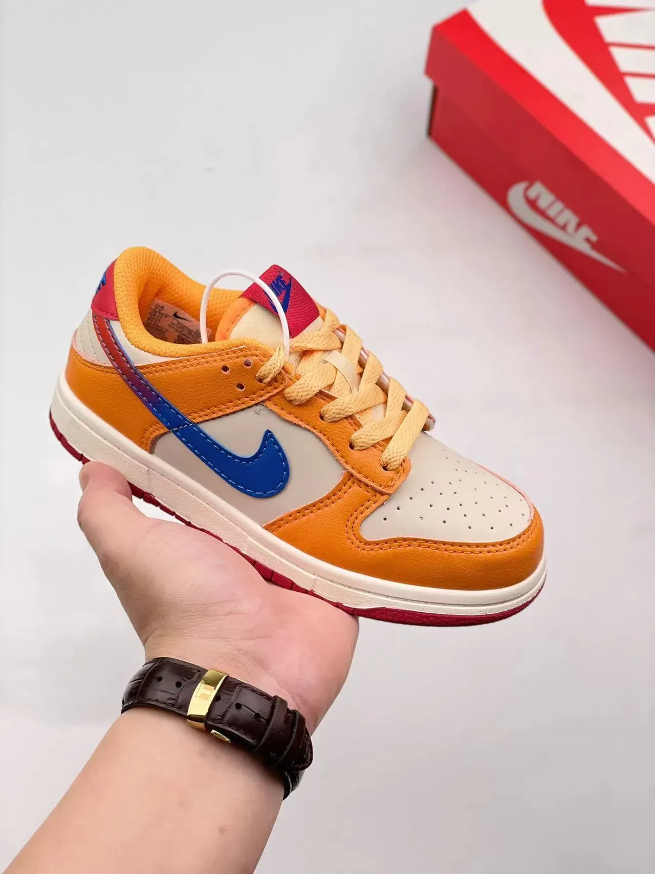 Nike Dunk Low Orange White Lifestyle Sneakers 11