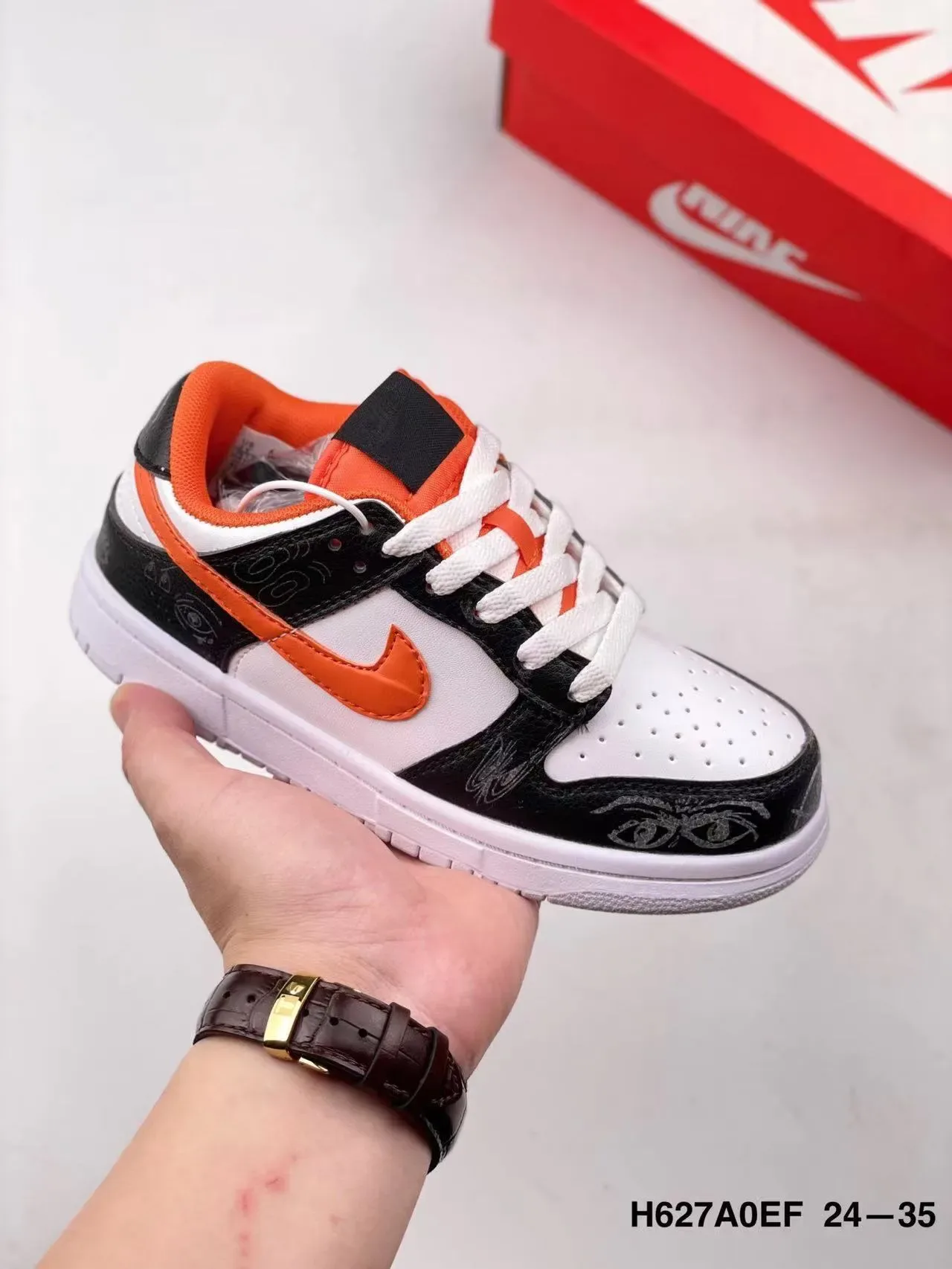 Nike Dunk Low Orange White Lifestyle Sneakers 12