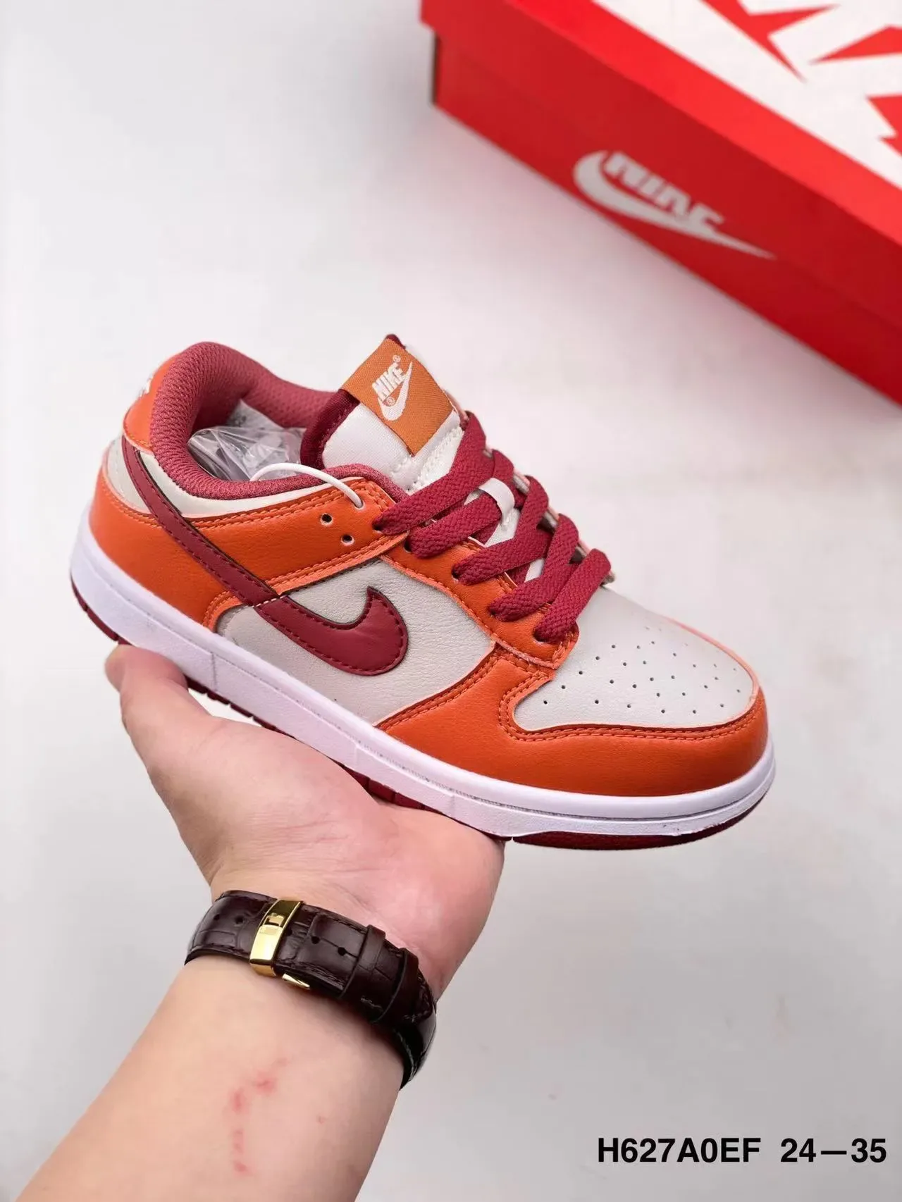 Nike Dunk Low Orange White Lifestyle Sneakers 21