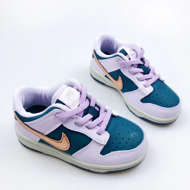 Nike Dunk Low Pink Red White Kids Lifestyle Sneakers 7