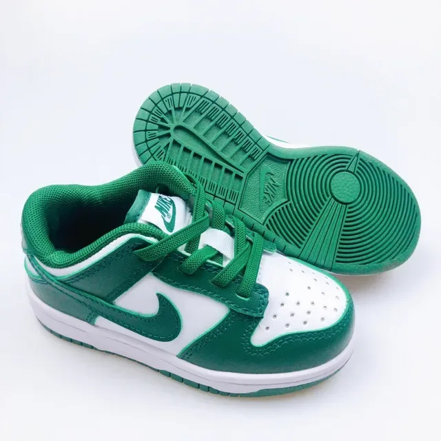 Nike Dunk Low Pink Red White Kids Lifestyle Sneakers 17