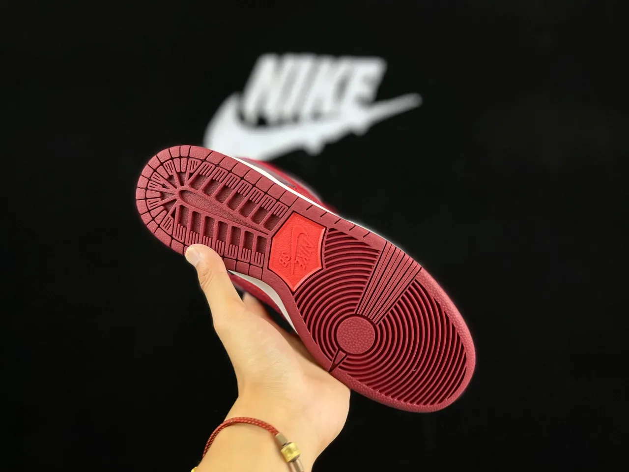 Nike Dunk Low Red and Burgundy Suede Lifestyle Sneakers 2