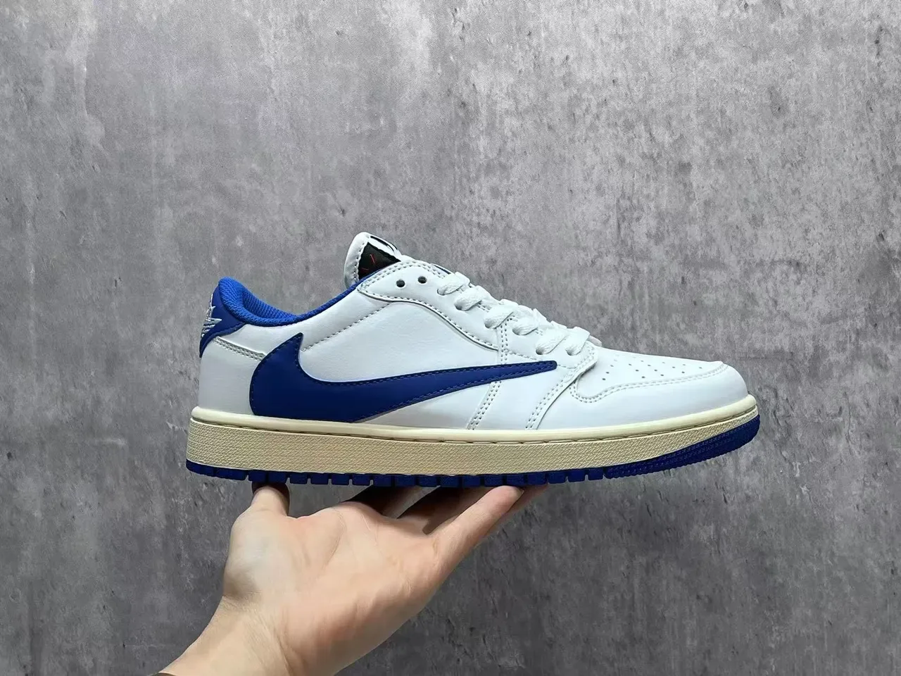Nike Dunk Low White and Royal Blue Lifestyle Sneakers 2