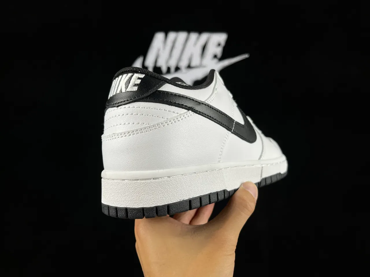 Nike Dunk Low White Black Lifestyle Sneakers 5