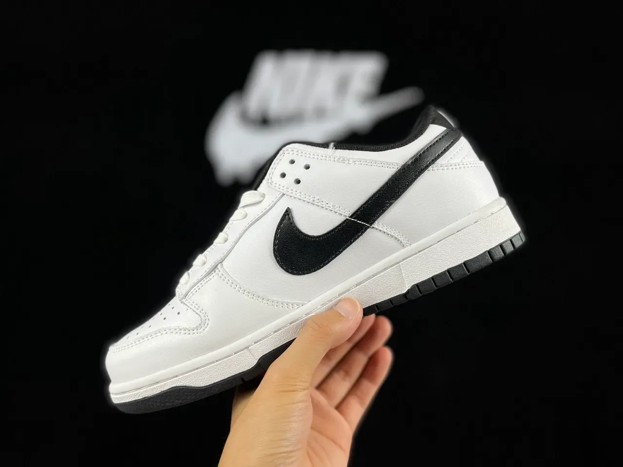 Nike Dunk Low White Black Lifestyle Sneakers 7