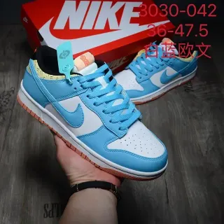 Nike Dunk Low White Blue Orange Lifestyle Sneakers