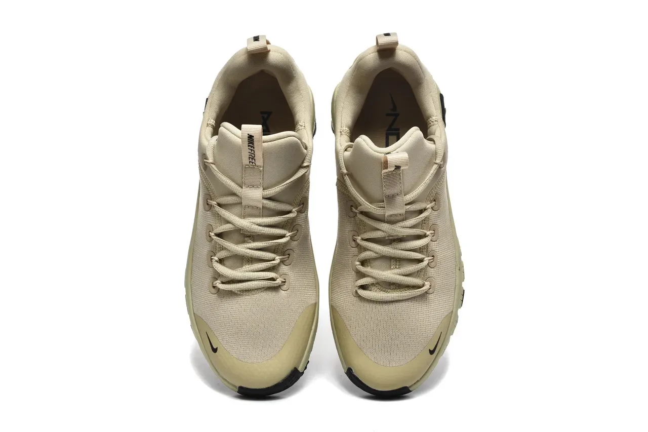 Nike Free RN بيج وأسود حذاء رياضي لايف ستايل 2