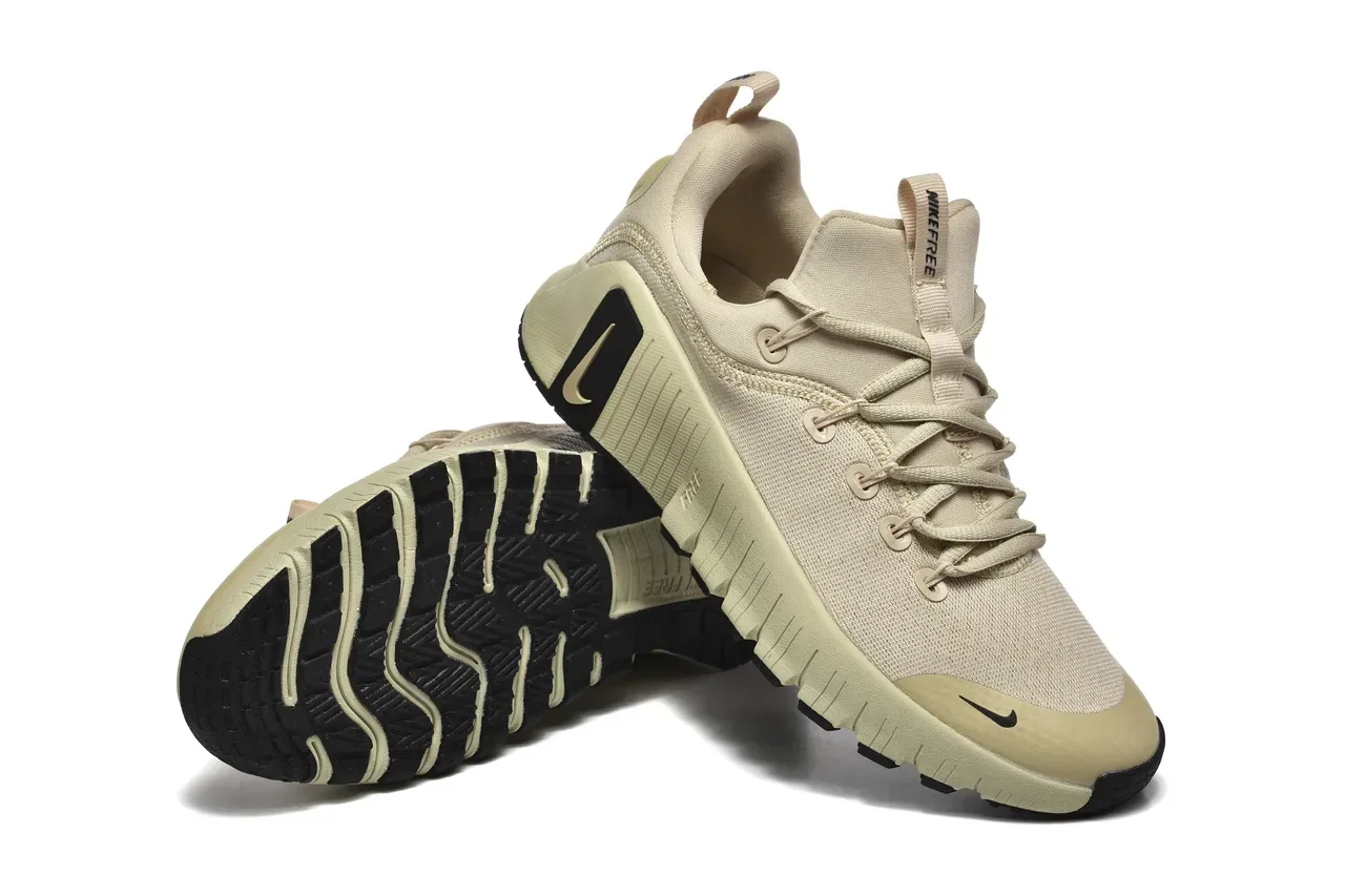 Nike Free RN بيج وأسود حذاء رياضي لايف ستايل 3