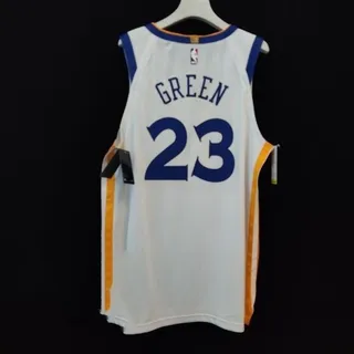 Nike Golden State Warriors Player Edition Maillot Blanc Bleu Doré 2