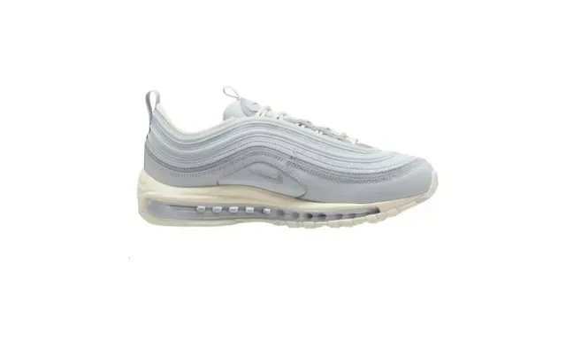 Nike Cinza Bege Upper Sintético em Camadas Air Unit Visível Full-Length Lifestyle Sneakers 2