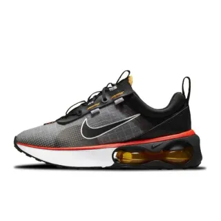 Nike Gray Black Visible Air Cushioning Unit Grid-Textured Engineered Mesh Upper Lifestyle Sneakers