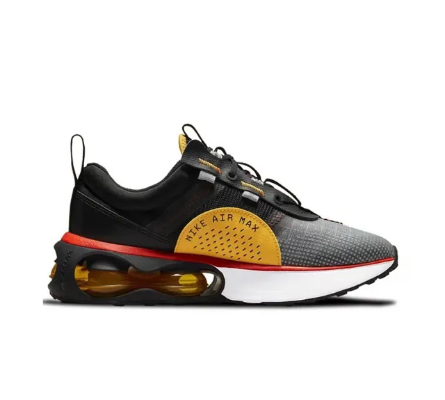 Nike Gray Black Visible Air Cushioning Unit Grid-Textured Engineered Mesh Upper Lifestyle Sneakers 2
