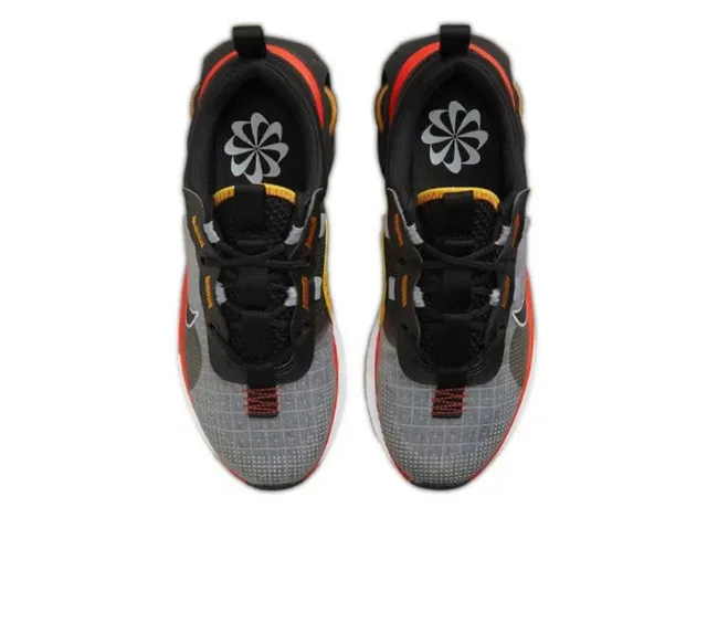 Nike Gray Black Visible Air Cushioning Unit Grid-Textured Engineered Mesh Upper Lifestyle Sneakers 4