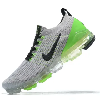 Nike Gray Green Knit Upper Full-Length Visible Air Unit Running Shoes