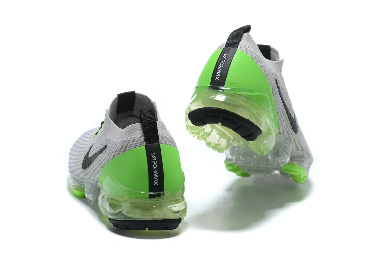 Nike Gray Green Knit Upper Full-Length Visible Air Unit Running Shoes 15