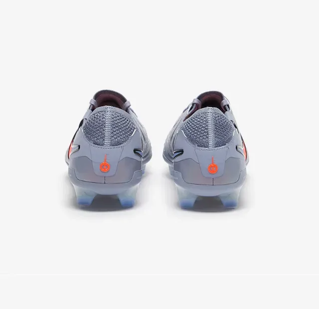 Nike رمادي برتقالي أعلى اصطناعي متموج ربط غير متماثل أرض صلبة أحذية كرة القدم 4