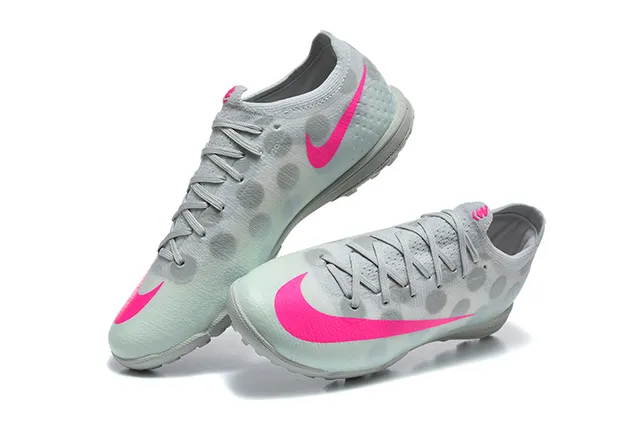 Nike Chaussures de football gazon gris rose basse tige synthétique texture translucide à points 2