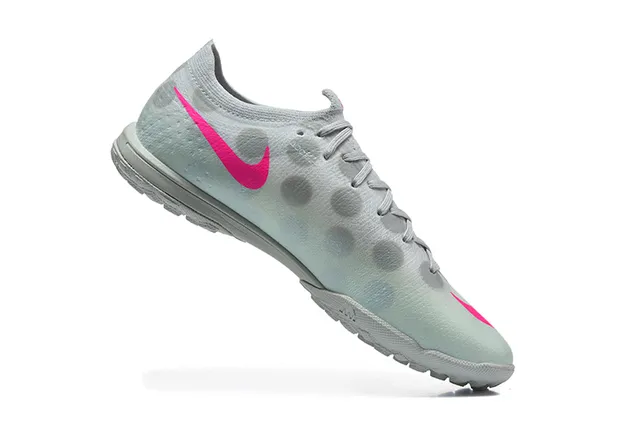 Nike Chaussures de football gazon gris rose basse tige synthétique texture translucide à points 3