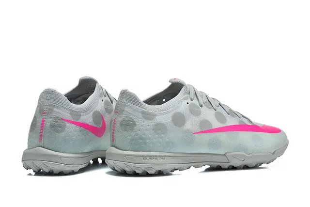 Nike Chaussures de football gazon gris rose basse tige synthétique texture translucide à points 5