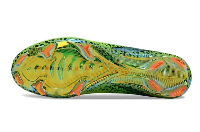 Nike Vert Noir Lime Néon Empeigne à pois Lacets asymétriques pour terrain ferme Chaussures de football 6