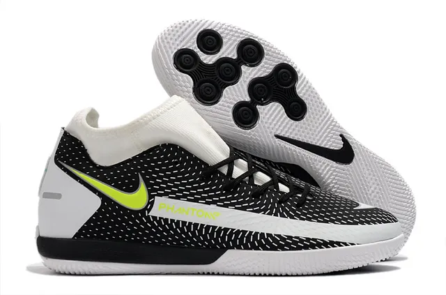 Nike Vert Bleu Tricoté Supérieur Collet à Chaussette Chaussures de Football Indoor 8