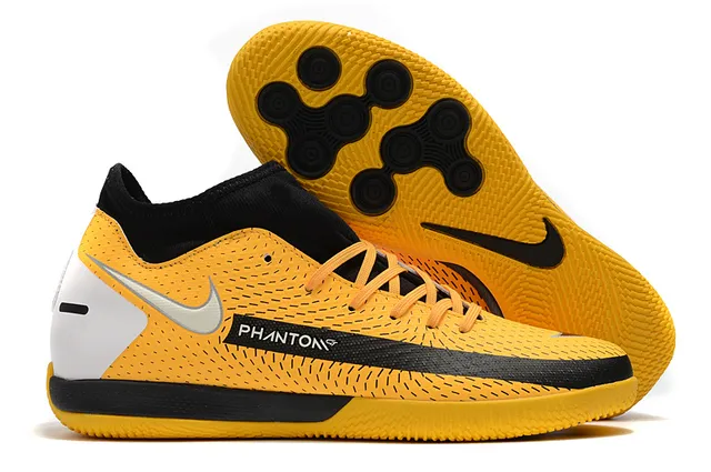 Nike Vert Bleu Tricoté Supérieur Collet à Chaussette Chaussures de Football Indoor 10