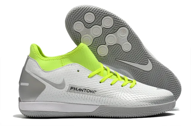 Nike Vert Bleu Tricoté Supérieur Collet à Chaussette Chaussures de Football Indoor 11