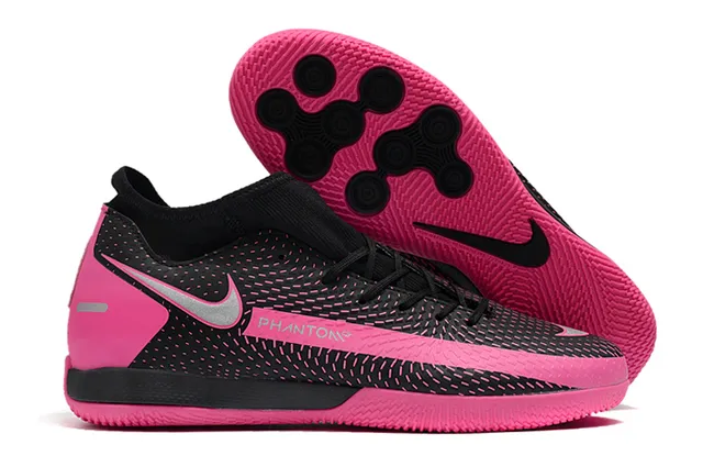 Nike Vert Bleu Tricoté Supérieur Collet à Chaussette Chaussures de Football Indoor 13