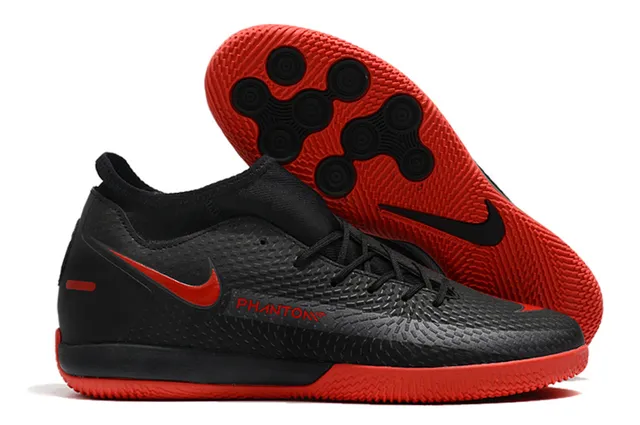 Nike Vert Bleu Tricoté Supérieur Collet à Chaussette Chaussures de Football Indoor 14