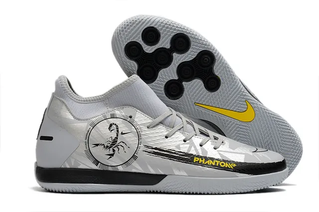 Nike Vert Bleu Tricoté Supérieur Collet à Chaussette Chaussures de Football Indoor 16