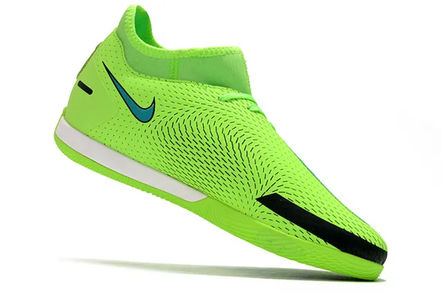 Nike Vert Bleu Tricoté Supérieur Collet à Chaussette Chaussures de Football Indoor 20