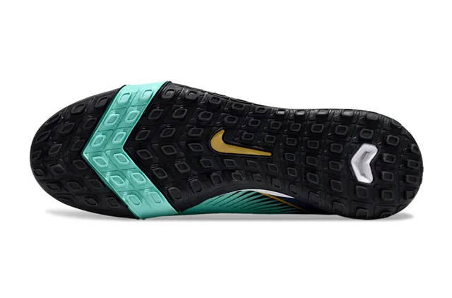 Nike Vert Doré Haut Tricot Swoosh Chaussures de Football Turf 6