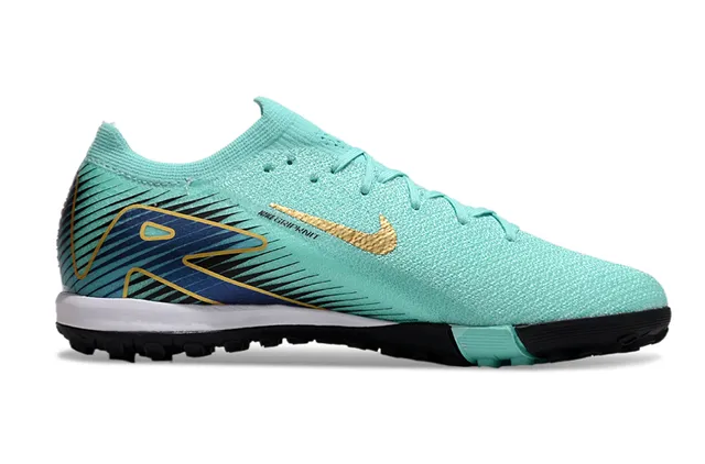 Nike Vert Doré Haut Tricot Swoosh Chaussures de Football Turf 7
