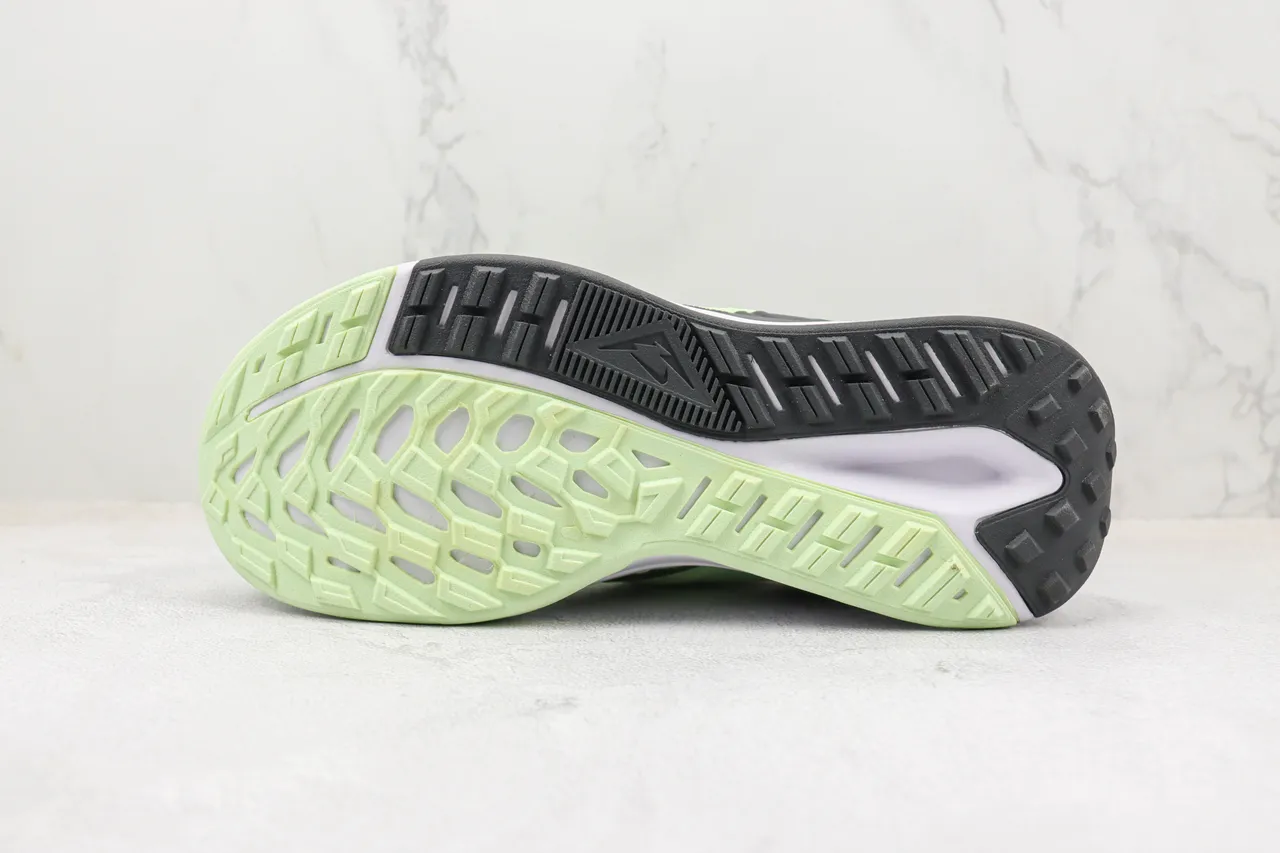 Nike Vert Gris Maille Supérieure Superpositions Synthétiques Stratifiées Chaussures de course 8