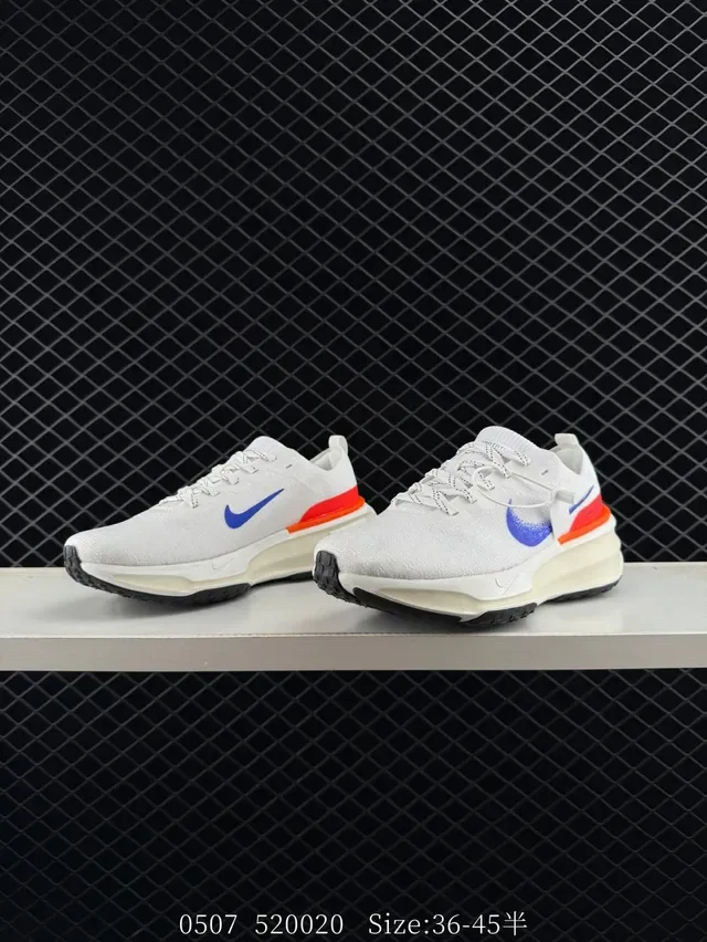Nike Invisible Run 3 White Orange Blue Lifestyle Sneakers 2