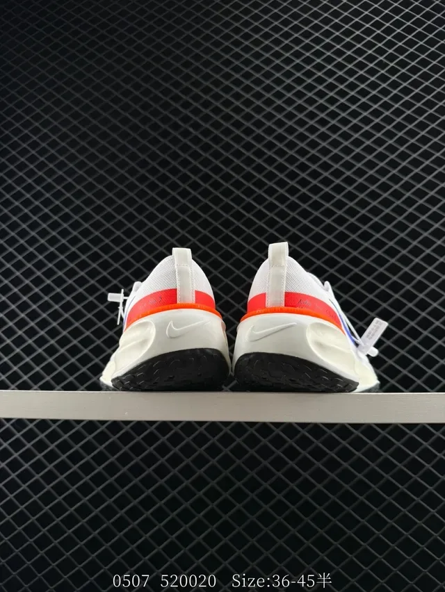 Nike Invisible Run 3 White Orange Blue Lifestyle Sneakers 3