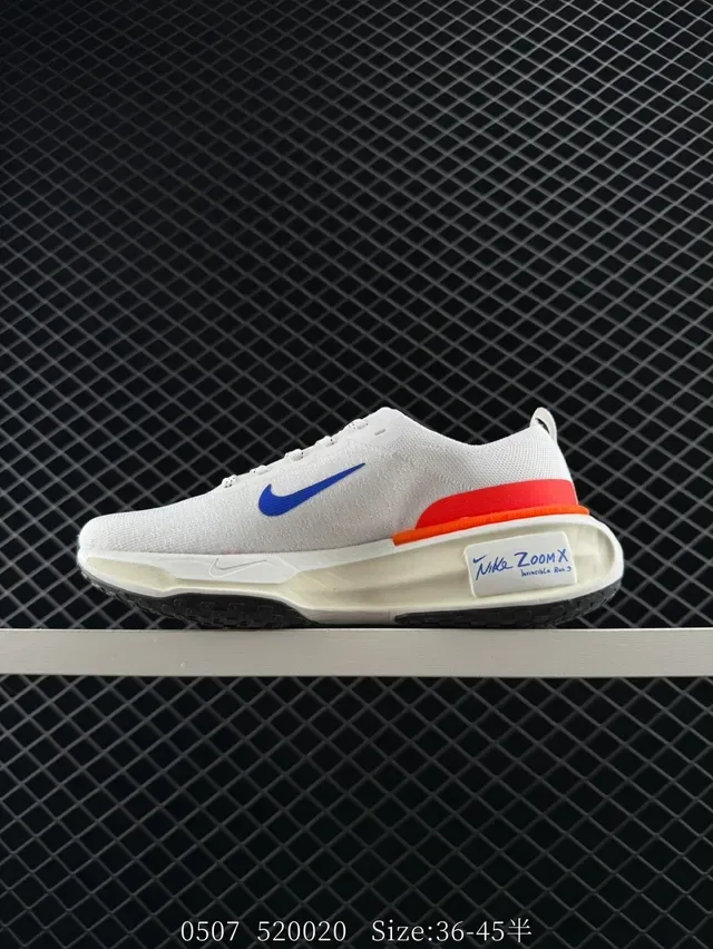 Nike Invisible Run 3 White Orange Blue Lifestyle Sneakers 5