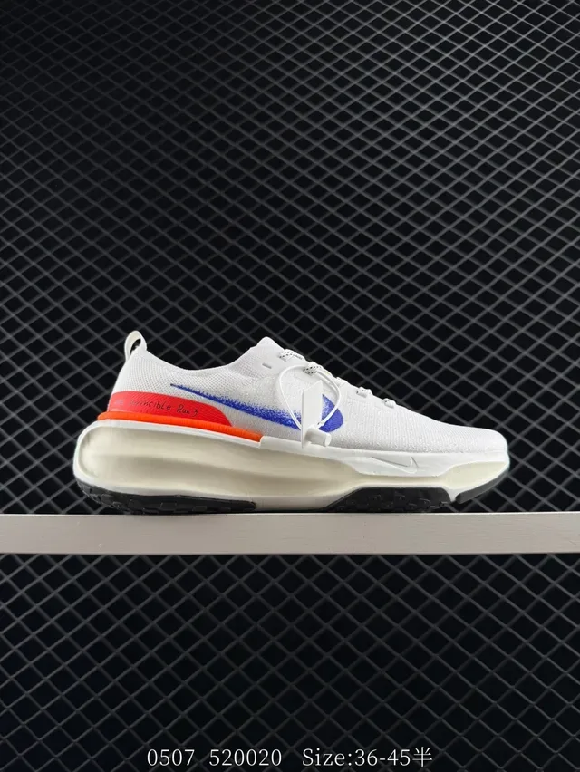 Nike Invisible Run 3 White Orange Blue Lifestyle Sneakers 6