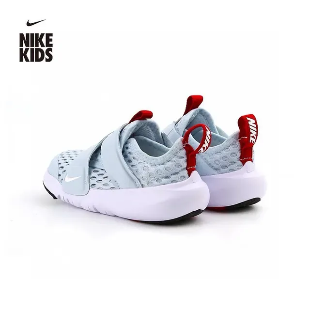 Nike Kids Black and White Mesh Strap Lifestyle Sneakers 6