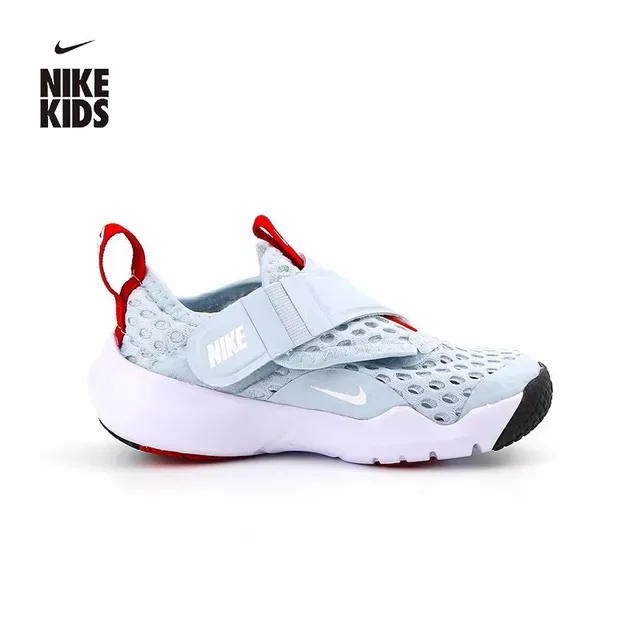 Nike Kids Black and White Mesh Strap Lifestyle Sneakers 7