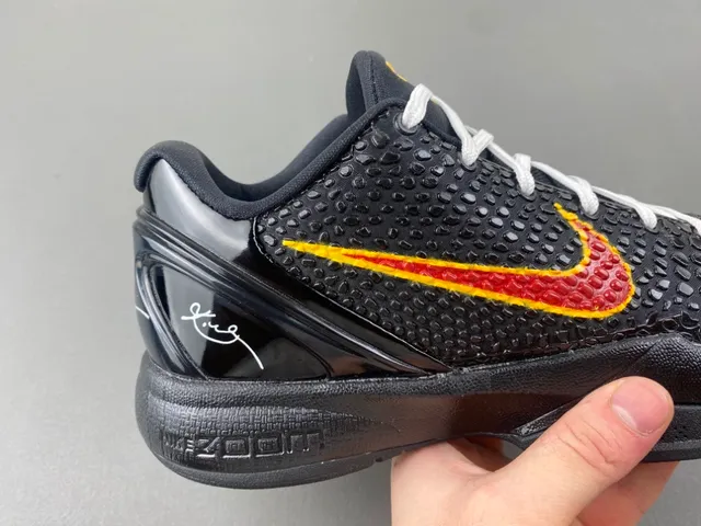Nike Kobe 6 Black Red Yellow Basketball Shoes 3