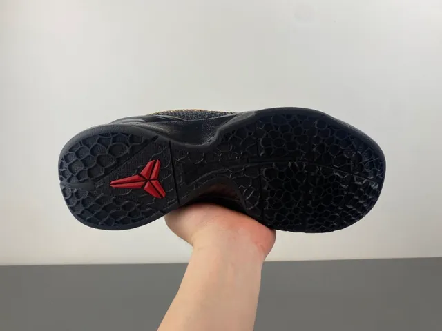 Nike Kobe 6 Black Red Yellow Basketball Shoes 10