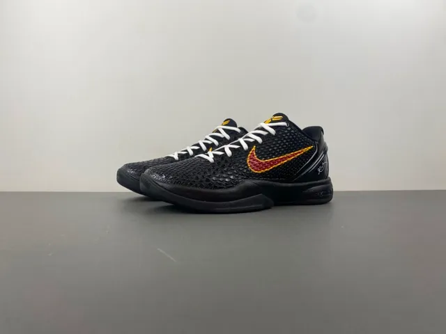 Nike Kobe 6 Black Red Yellow Basketball Shoes 11